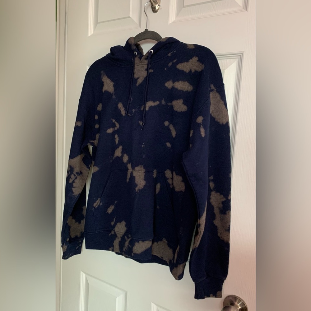 Size L Custom Bleach Dyed Hoodie